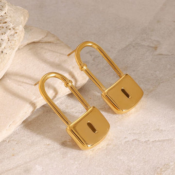 Aretes Lock Dorados